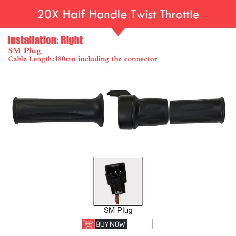 Electric Bicycle Finger Thumb Throttle ebike Whole Throttle Half Twist Throttle Handle for Electric Scooter Bike Conversion Kit: 20X Half Throttle SM