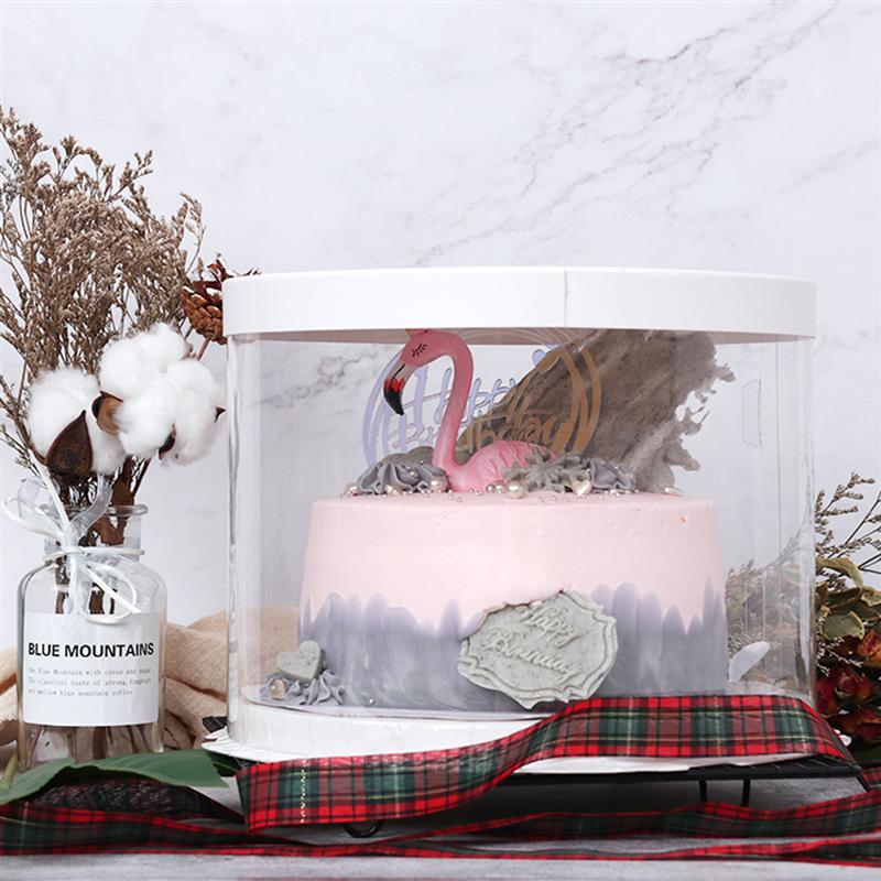 Transparante Ronde Taartdoos Dessert Verpakking Dozen Stofdicht Opbergdoos Organizer Verjaardag Bruiloft Cadeau Cajas De Regalo