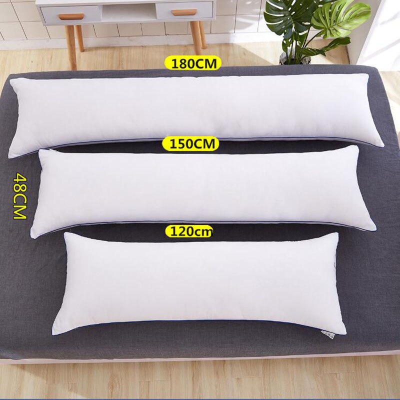 Elskere pude voksen plus lang pude kerne 1.2m 1.5 m 1.8m seng dobbelt pude hotel lang pude kerne: 48 x 150cm