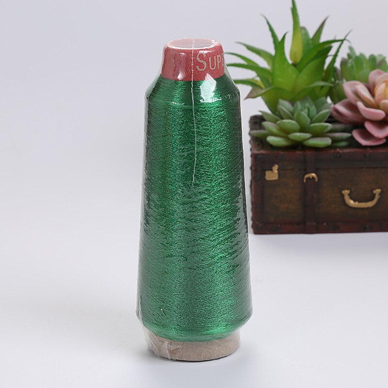 Polyester Sewing Thread Bright Silk Gold Thread Silver Thread Computer Embroidery Cross Stitch Diy3600m Volume: green