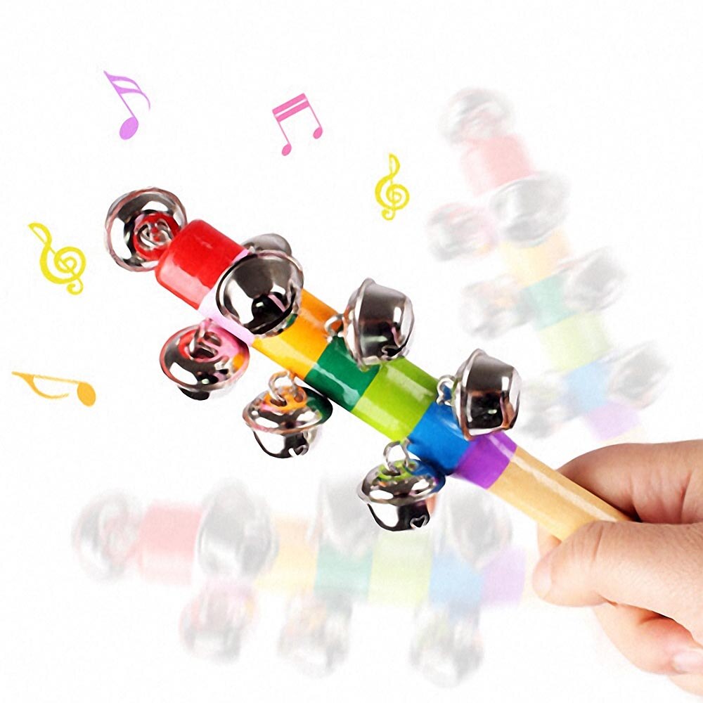 Handbell Rattle Baby 2pcs Baby Wooden Rattles Toys Crib Mobile Infants ... – Vicedeal