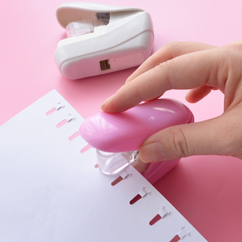 Máquina grapadora sin clavos ni grapas Mini grapadora sin grapas para libros sin grapas grapadora de papel sin grapas