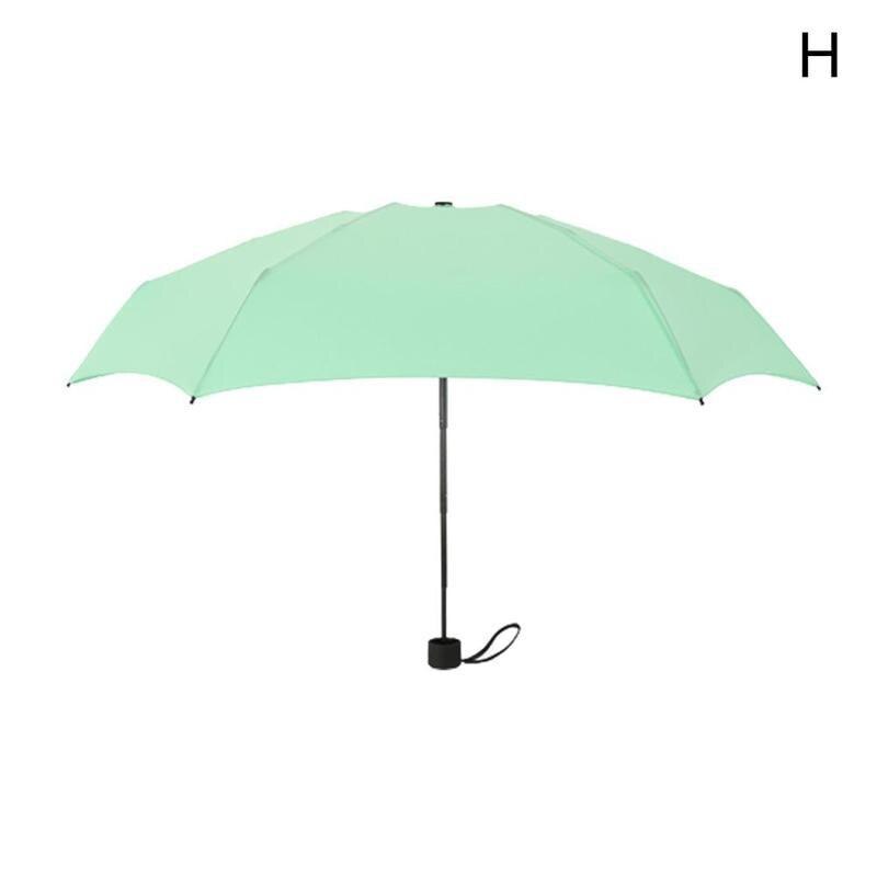 Pocket Mini Umbrella, Folding Pocket Compact Umbrella, Sun-proof Wind-proof Rain-proof And Uv-proof 5 Folding: Green