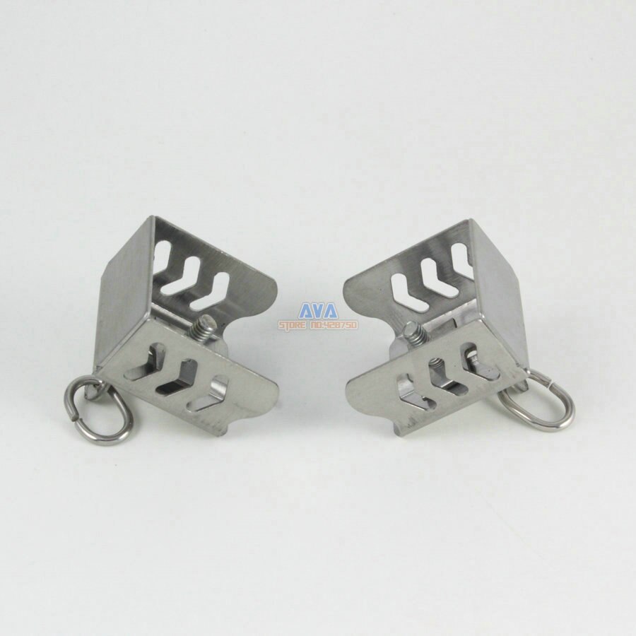 10 Pieces Stainess Steel Curtain Track End Caps Curtain Track End Stops 28x26x17mm