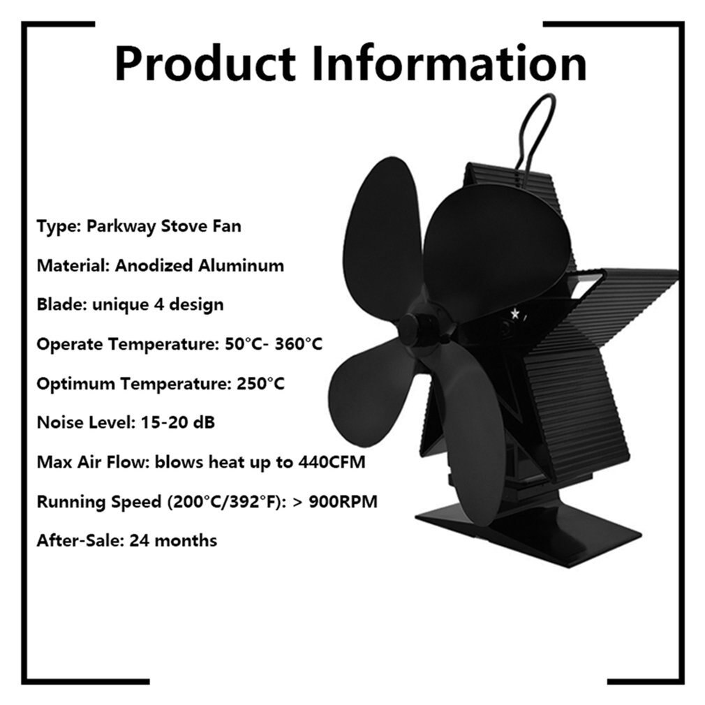 Zwart Haard Warmte Aangedreven Kachel Fan Log Hout Brander Ecofan Haard