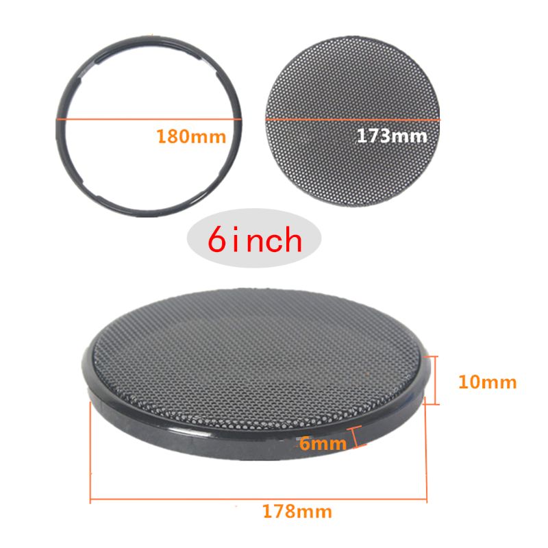 1/2/3/4/5/6 pollici nero altoparlante per auto griglia maglia rotonda corno copertura protettiva cerchio custodia rete accessori decorativi fai da te: verde