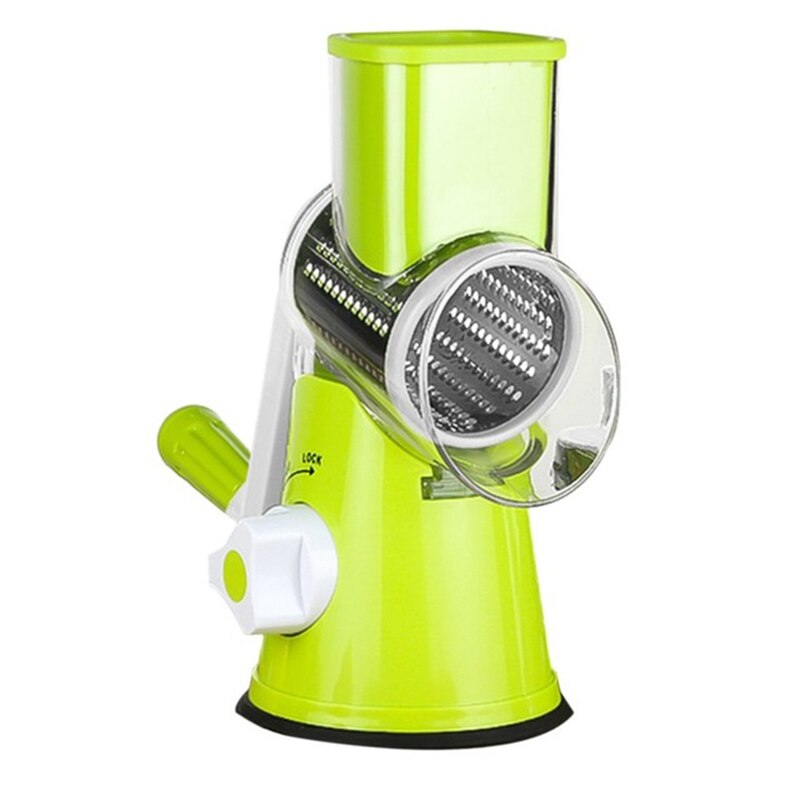 Groentesnijder Multifunctionele Handleiding Plantaardige Spiral Slicer Chopper Slicer Kaasrasp Slimme Cutter Kitchen Tools: Green