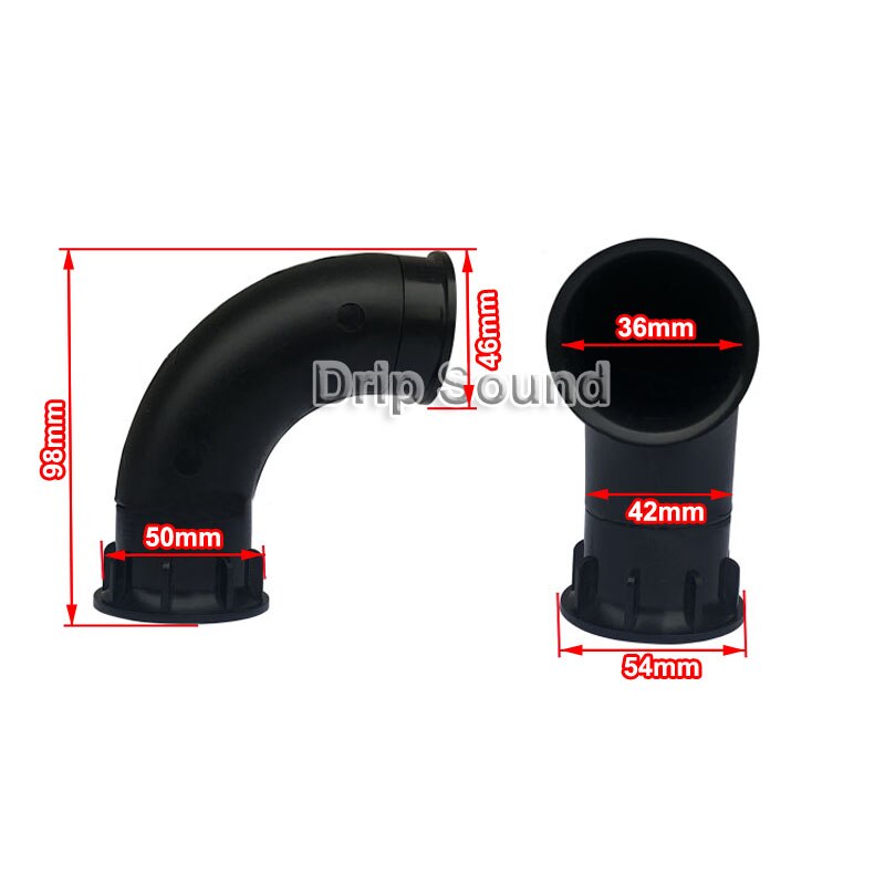 Cirkulær buet højttaler portrør subwoofer basrefleksrør bas bashøjttalerkasse portrør udluftning 50mm/64mm/79mm åbningshul: 1 stk / 50 x 98mm