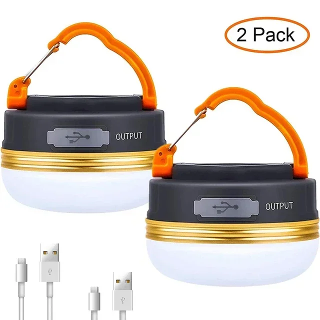 Portable LED Camping Hanging Lanterns Camping Tent Light USB Rechargeable Outdoor Waterproof Hiking Fishing Emergency Bulb: 4.5 W
