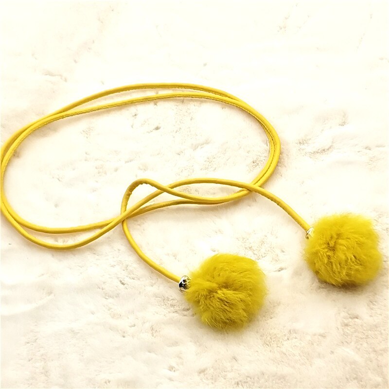 Women's Thin Belt Bow Simple Chain Belt Women's Versatile Korean-style Cool GIRL'S Waist with Skirt Coat Constant Guangtai?: Yellow