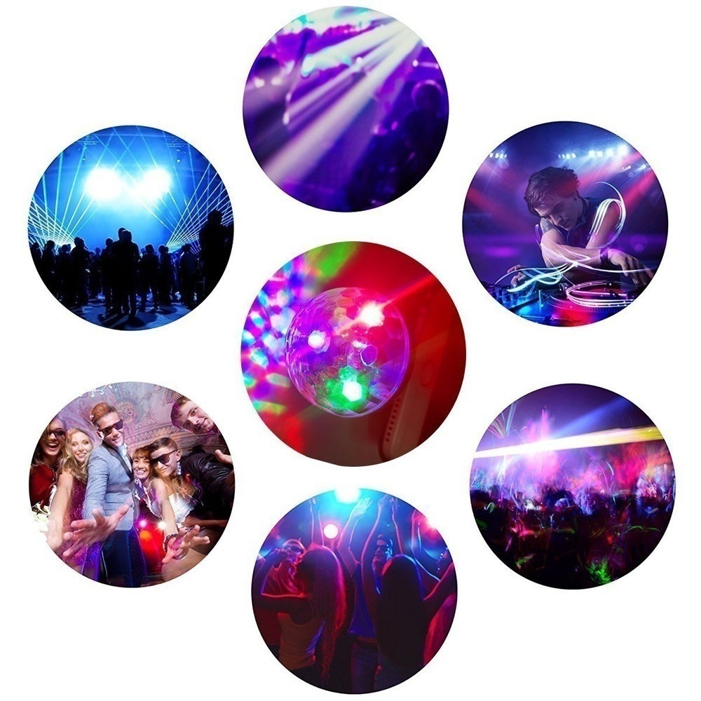 Mini Podium Verlichting Disco Crystal Little Magische Bal Voice Control Auto Sfeer Dj Lichten Usb Mobiele Telefoon Magische Bal