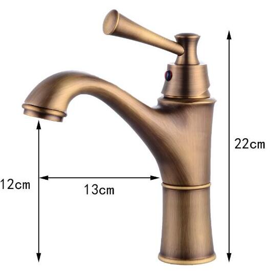 Antieke Bronzen Kranen Badrandcombinaties Warm en Koud Water Mengkraan Bad Antieke Kraan Messing Sink Water Kraan ELF1306: Antique Bronze