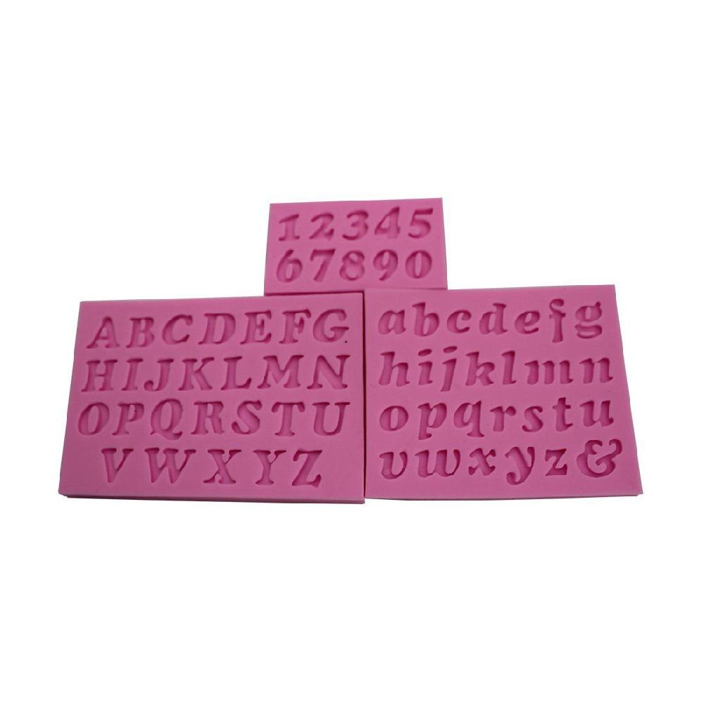 Dishykooker Joylive 3 Stks/set Mini Letter & Nummer Siliconen Handgemaakte Fondant Cake Decorating Diy Mould Mold