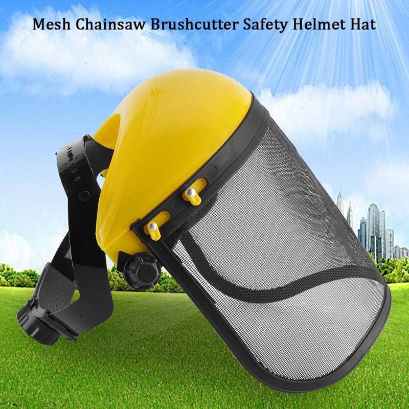 Casque de sécurité abeille avec visière complète en maille pour coupe-brosse, Protection forestière, en coton: Default Title