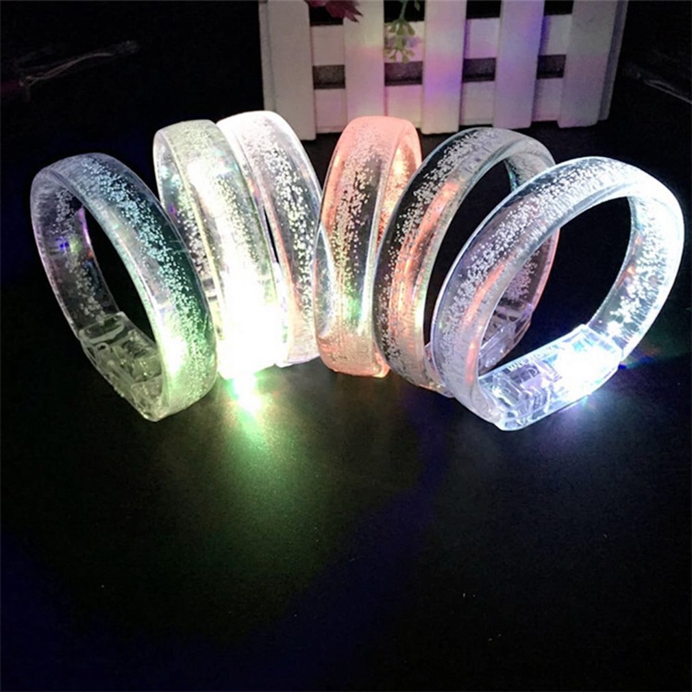 1pcs LED Flash Braccialetto Colorato Luce Up Bubble Bracciali Bomboniere E Ricordini Light-Up Acrilico Braccialetto LED LAMPEGGIANTE Wristband