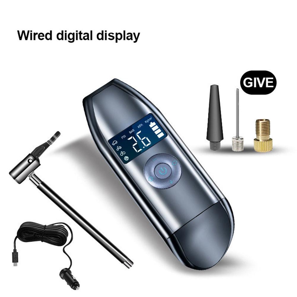 3 Models High-Power Car Pump Wireless Electric Pump 12V Portable Tire Inflation: Wired digital displa