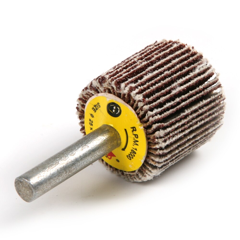 6PCS Grit 80 Flap Abrasive Sanding Wheel Disc For Rotary Tool Dia 15/25mm