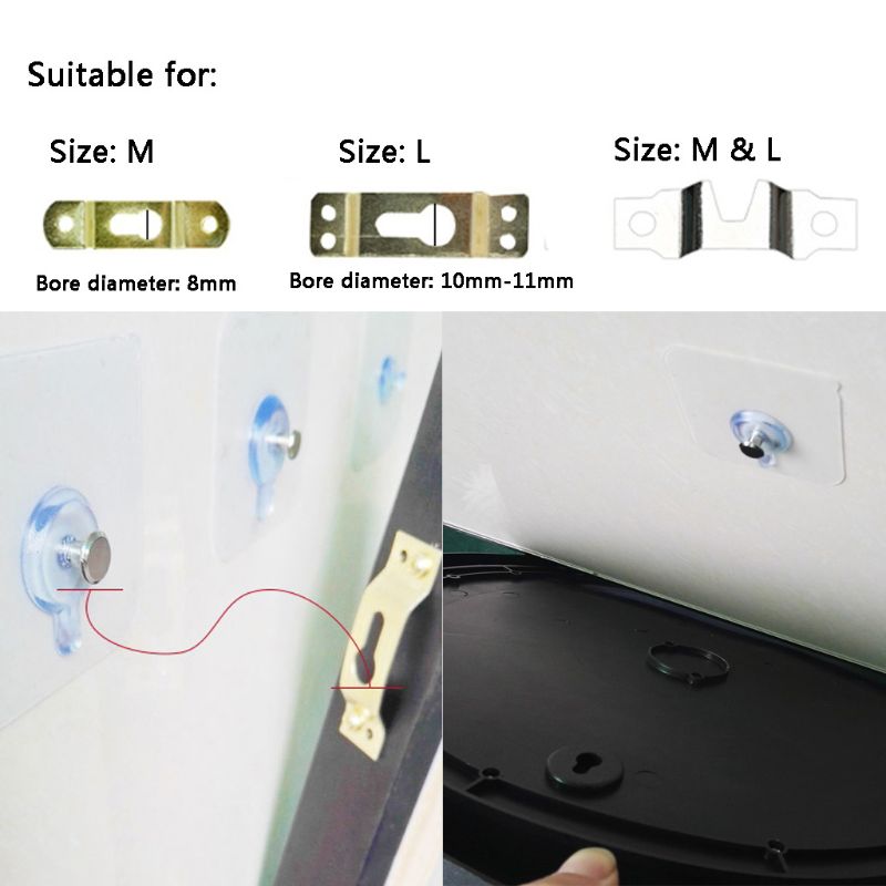 2Pcs Naadloze Zelfklevende Nagel Haak Holder Muur Hanger Opknoping Kit Voor Fotolijst Painting Poster Klok Geen boren