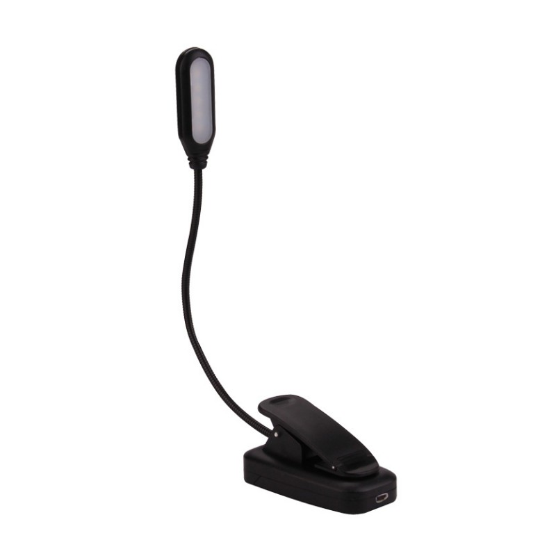 Oplaadbare boeklamp Dimmende leeslamp op 3 niveaus Daglicht Flexibel clip-on licht Boekleeslamp voor lezen in bed: green