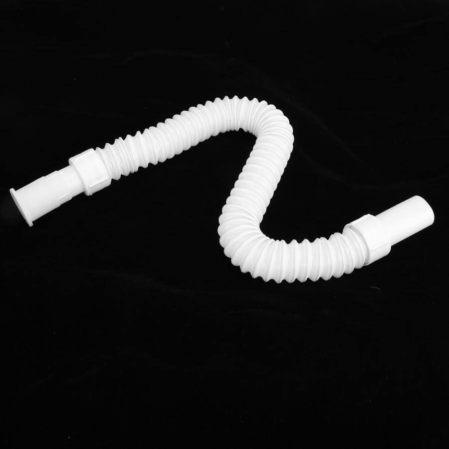 2Pcs Flexible Sink Drain Hose Retractable Bathroom Wash Basin Water Drainer Tube Washing Machine Drain Plumbing Extension Pipes