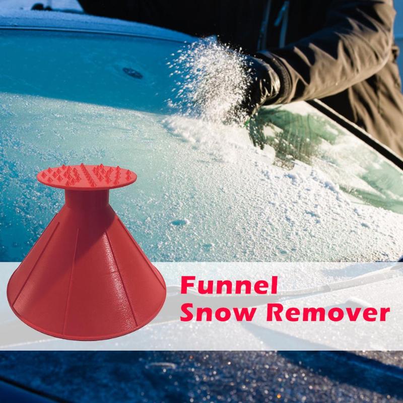 Snow Shovels Car Magic Window Windshield Car Ice Scraper Shaped Funnel Snow Remover Deicer Cone Deicing Tool Ice Brush