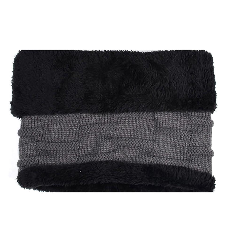 Ensemble bonnet et écharpe en tricot pour homme, couvre-chef épais, thermique, moelleux, pour le sport et la randonnée, collection automne et hiver