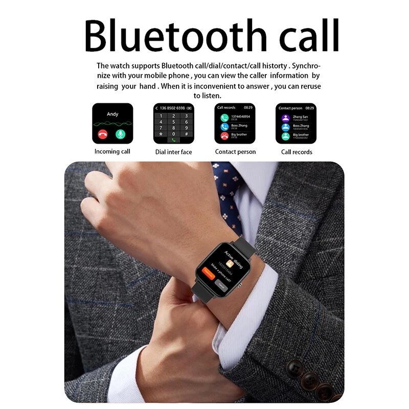 Smart Watch Men Women Ip67 Bluetooth Call Waterproof Sport Fitness Tracker Watches Blood Pressure Smartwatch For Samsung Apple