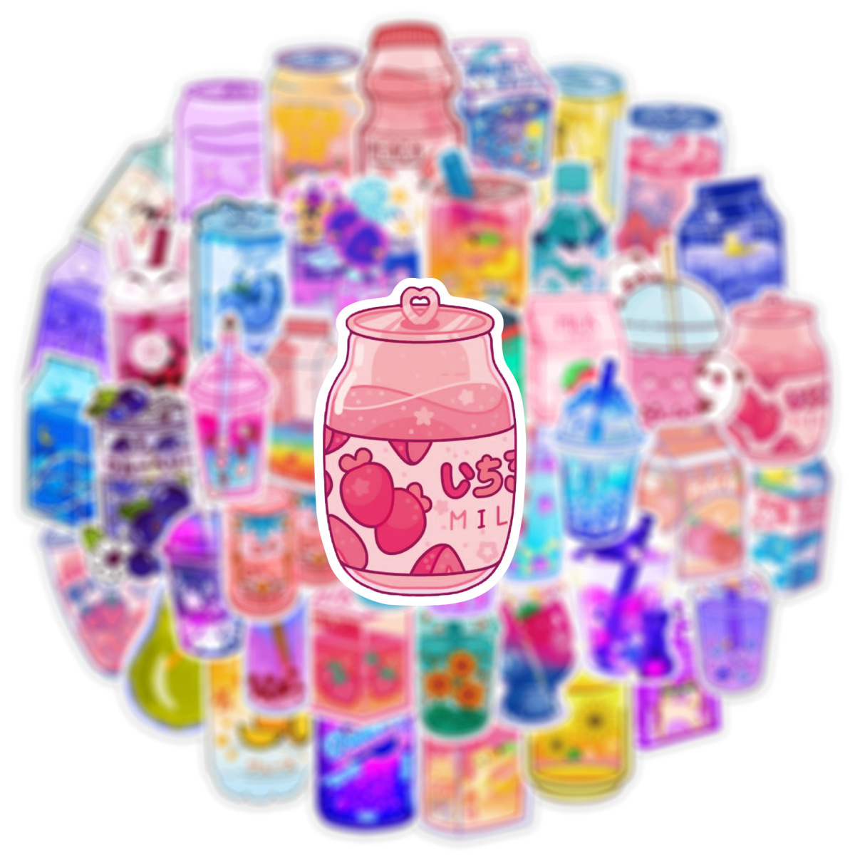 10/25/50pcs mignon Kawaii Ins Style boisson autocollants Graffiti pour voyage bagages bouteille d'eau réfrigérateur téléphone ordinateur portable Scrapbooking