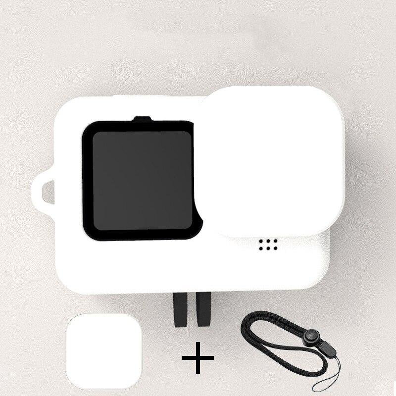 Per gopro hero 9 10 accessori neri custodia protettiva custodia morbida in gomma custodia protettiva in Silicone per go pro 9 10 nuovo accessorio: White Color