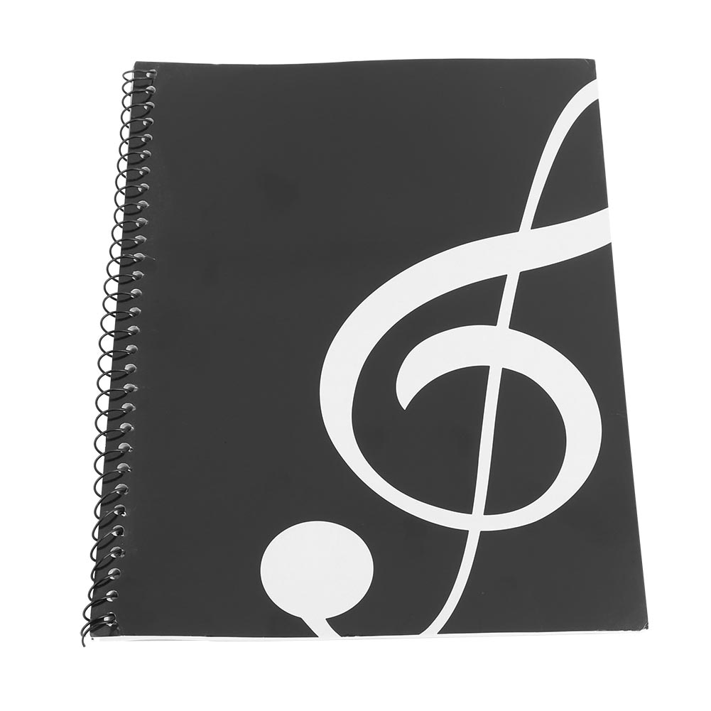 50 Pages Staff Book Musical Notation Staff Notebook Music Manuscript Writing Paper: Black Note