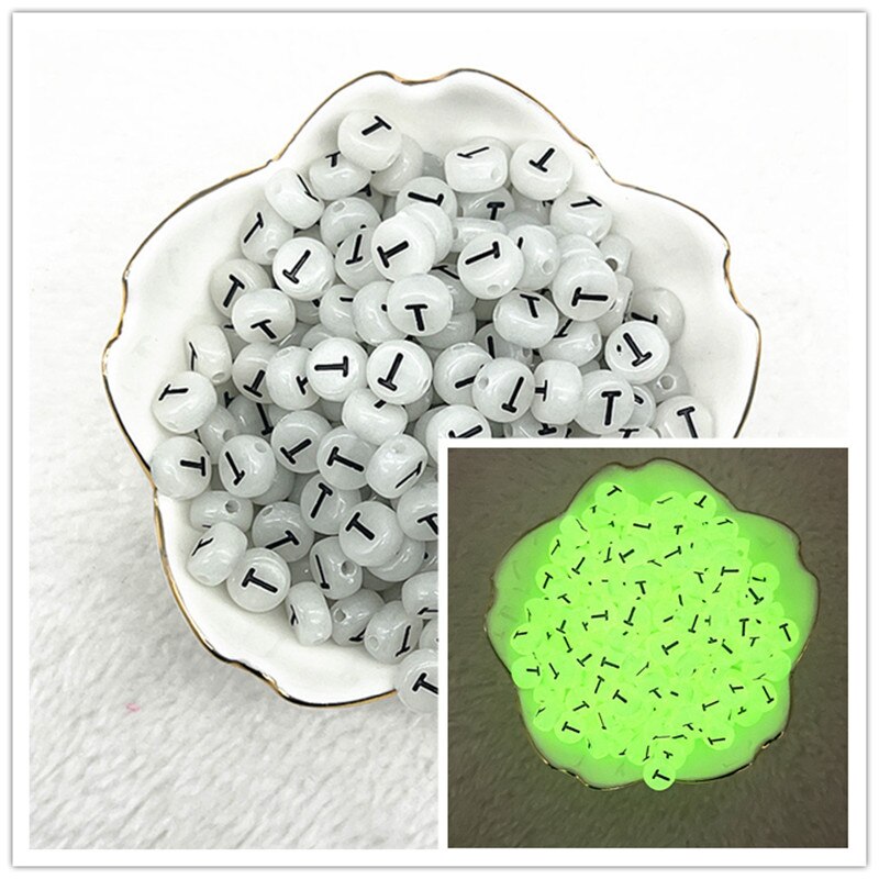 100 Uds. Cuentas luminosas de A-Z de 7x4mm, cuentas con letras, cuentas espaciadas acrílicas para fabricación de joyería, pulsera de dijes DIY: Gris oscuro
