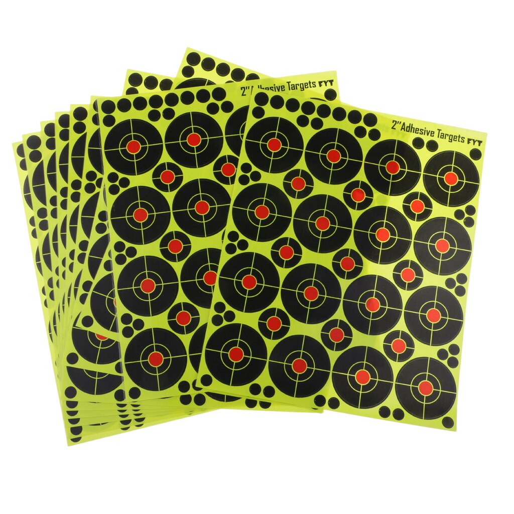 160pcs 2'' Shooting High Visibility Florescent Paper Targets for Training
