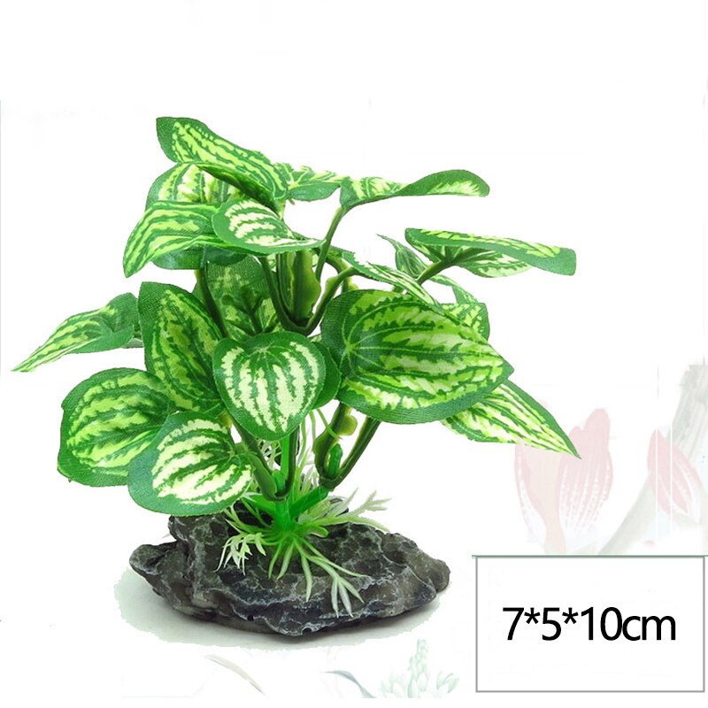 7 x 5 x 10cm 1pc kunstige planter akvarie indretning vand ukrudt ornament plante akvarium akvarium græs simulation dekoration: -en