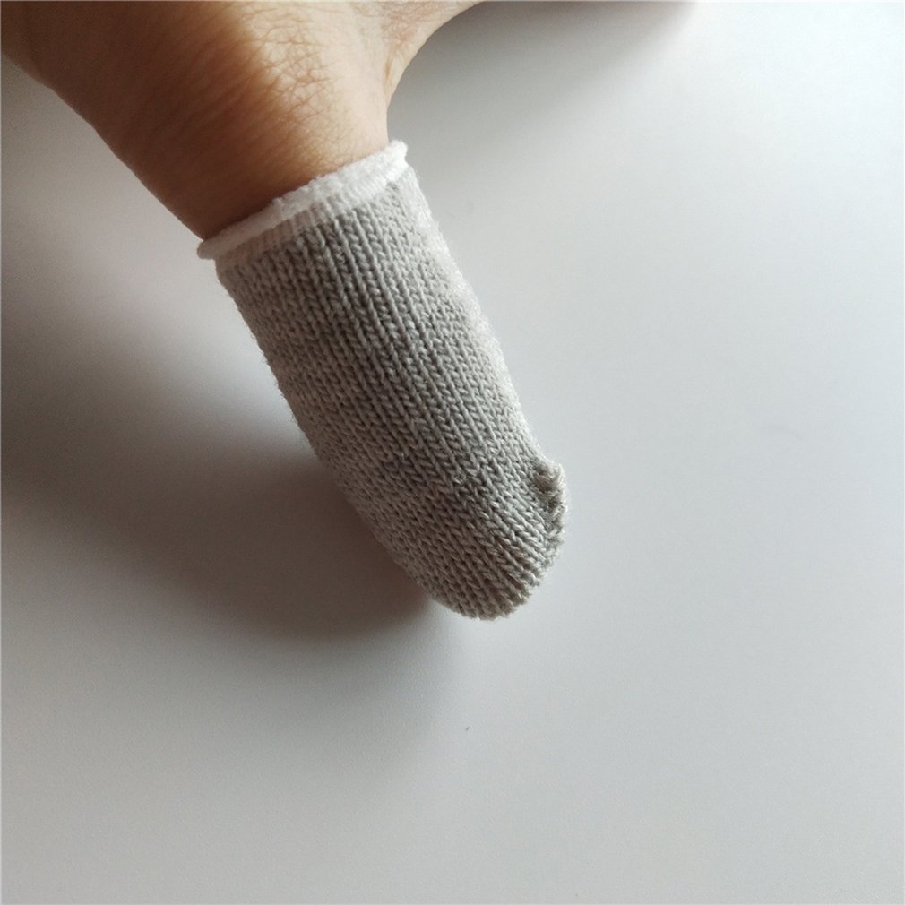 Fuld berøringsskærm spil fingerspidser svedtæt antistatisk mobiltelefon tablet finger ærme handsker god: Rød