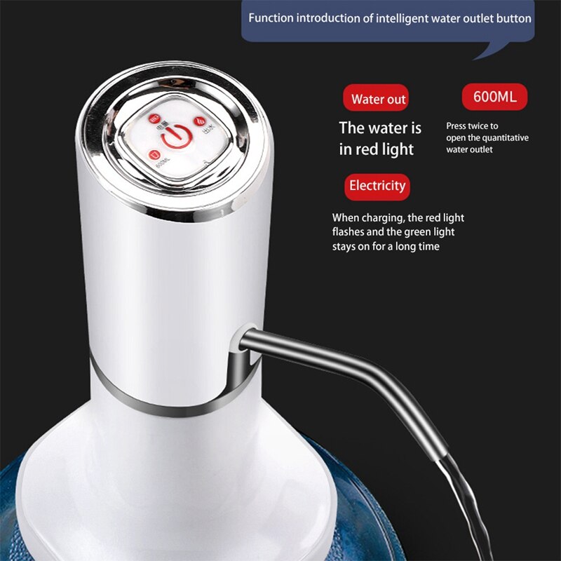 Electric Water Dispenser Water Bottle Pump Wireless Portable Automatic Water Pump Bucket Milk Bottle Dispenser USB