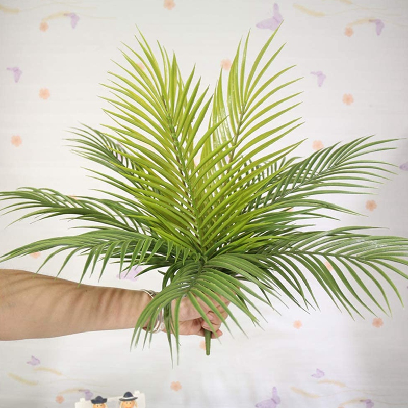 Artificial Palm Leaves Plants Faux Palm Fronds Tropical Large Palm Leaves Greenery Plant For Jungle Party Decoration