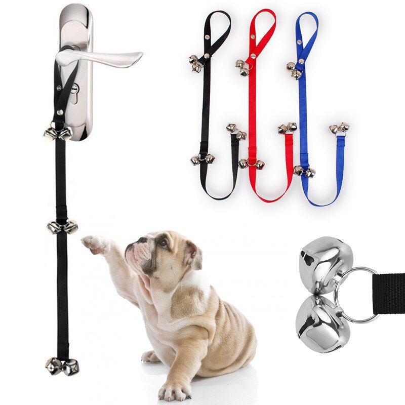 Nylon Pet Door Bell Rope Pet Dog Puppy Adjustable Length Alarm Training Rope Doorbell Dog Accessories