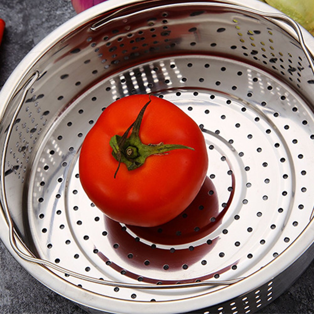 Separador para cocinar verduras, conjunto separador de alimentos duradero, práctico, accesorio de olla, divisor de canasta con rejilla, de acero inoxidable, extraíble