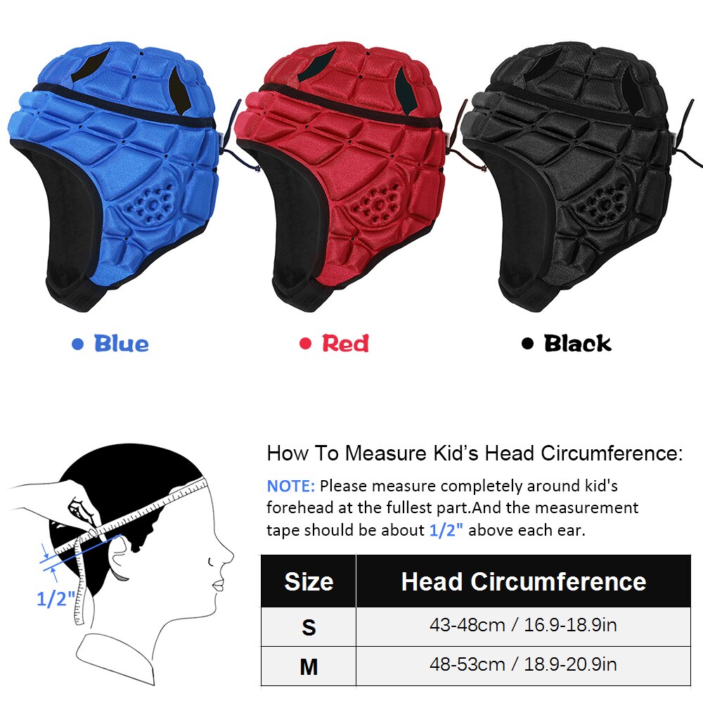 Helmet Kids Adjustable Anti-Collision Football Soccer Helmet Guard Breathable Sport Head Protector Children Soft Padded Headgear