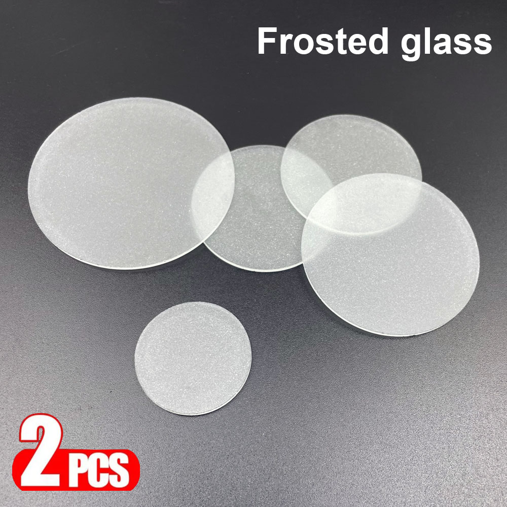 2pcs Frosted Glass 35mm 44.5mm 50mm 59mm 64mm 69mm Round Flat Semitransparent Glass Lampshade For LED Lamp Down Light Flashlight