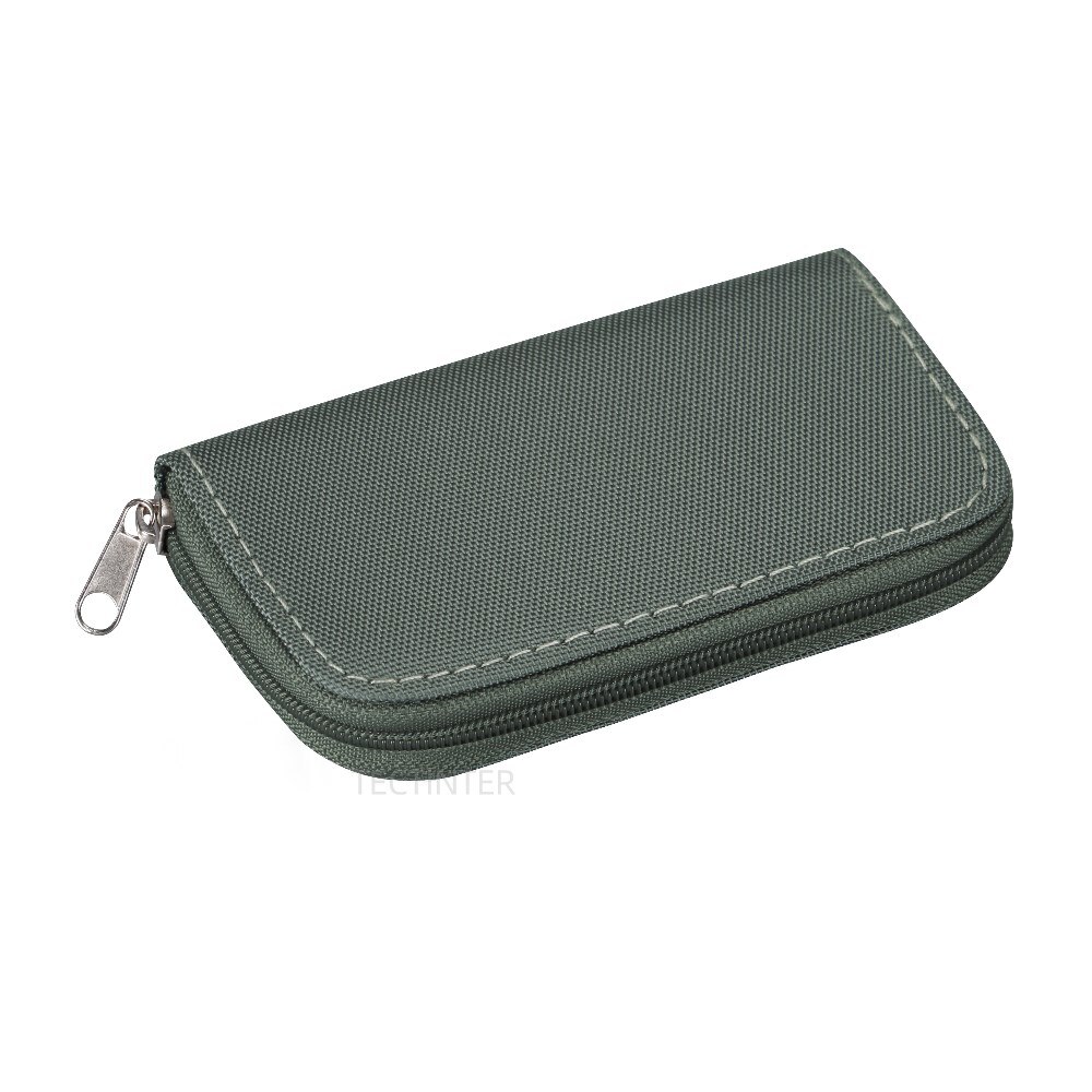 22 Slots Geheugenkaart Opbergtas Draagtas Wallet Box Voor Cf/Sd/Micro Sd/Sdhc/Ms/Ds Protector Pouch Game Accessoires: Gray