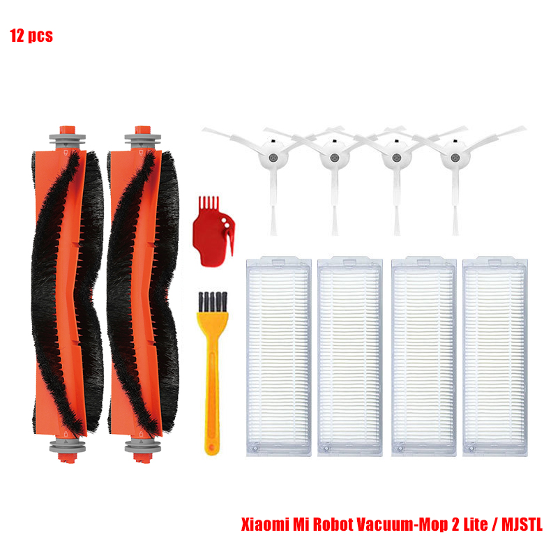 For XiaoMi Mi Robot Vacuum Mop 2 Lite / 2 Pro / MJSTL / MJST1SHW Main Side Brush Hepa Filter Mop Colth Spare Parts Accessories: plum