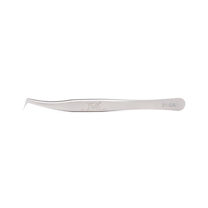 VETUS Tweezers Golden Steel Stamp Brand Styles MCS D Series Premium Pincers for Eyelash Extension: 31-SA