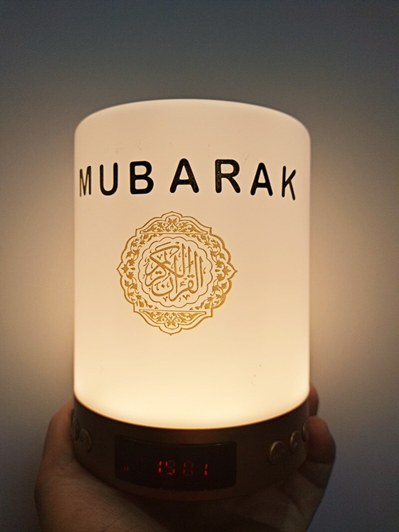 Bluetooth-musiklautsprecher mit  sq122 nachtlichtern, smart-app-steuerung und gebetsruf für  mp3 spieler