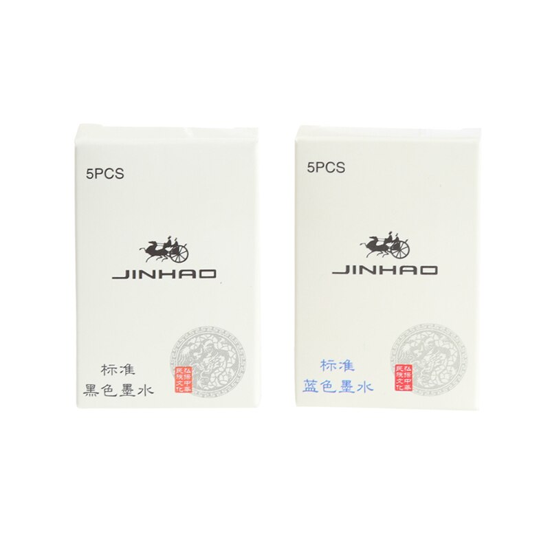 5Pcs Jinhao Inktpatronen Vulpen Refill In Zwart/Blauw Schrijven Tool