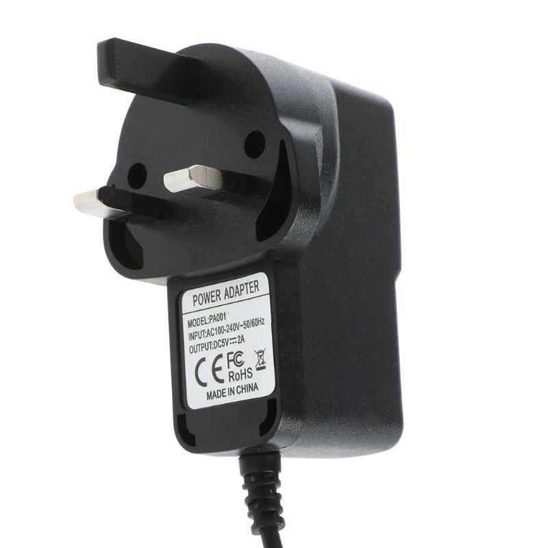 UK Plug Power Supply AC 100-240V to DC 5V 2A Switching Converter Adapter T84D