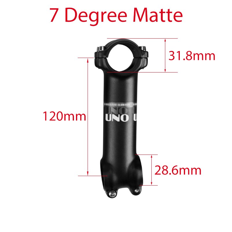 7Degree UNO Bicycle Stem Mountain Road Bike Stem Ultralight Stem 31.8mm Handlebar Stem 60 70 80 90 100 110 120 130mm Bike Stem: 31.8x120mm 7 white