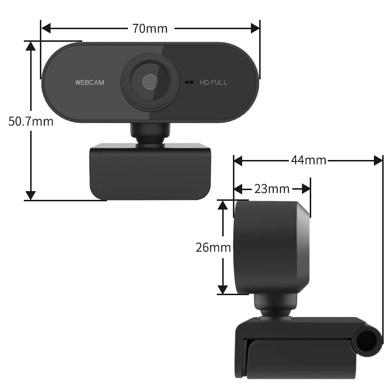 Telecamera di rete per computer Full HD 1080P con microfono Spina USB PC Mac Laptop Desktop Videochiamata in diretta Mini telecamera da lavoro