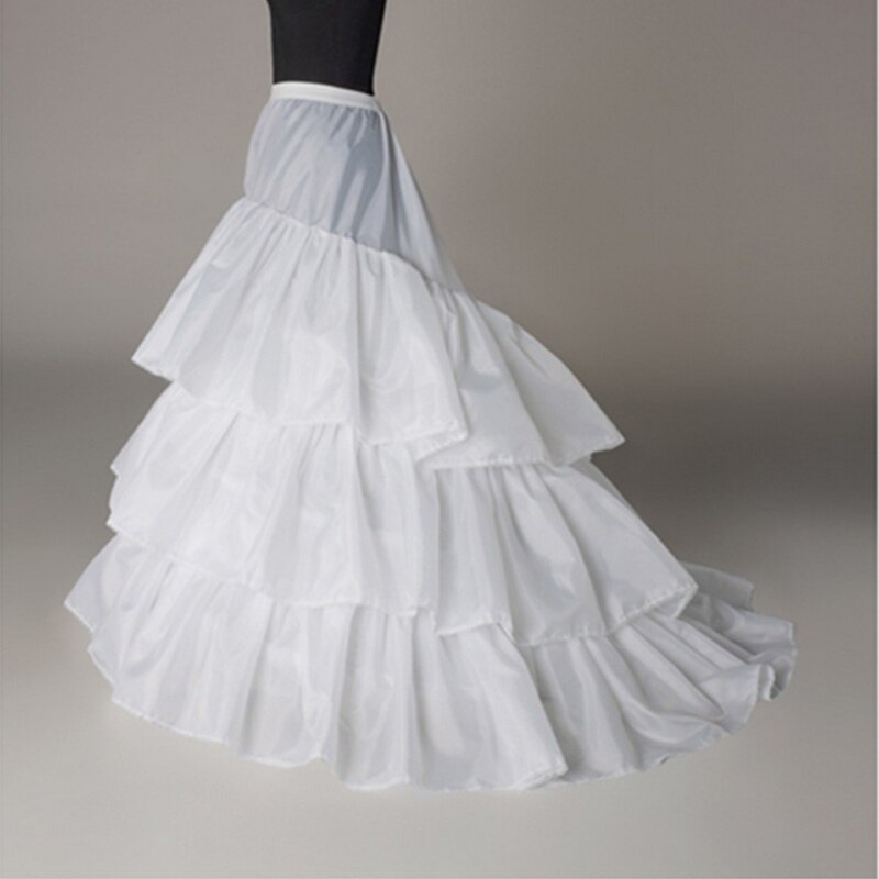 Jupon de mariage pas cher Jupon Court Train Crinoline Slip sous-jupe pour une ligne robe de mariée 3 couches Accessoires de mariage