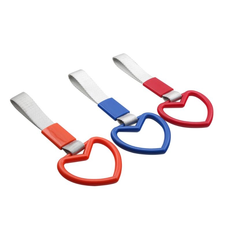 Akcesoria samochodowe pierścień serce JDM pociąg autobus uchwyt pasek na rękę pasek z amuletem pierścień